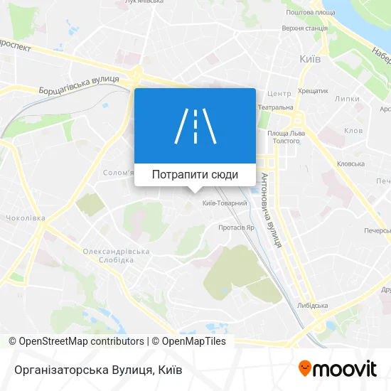 Карта Організаторська Вулиця