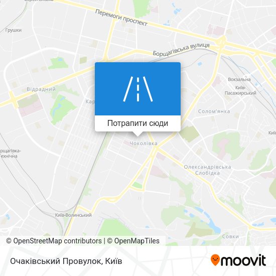 Карта Очаківський Провулок