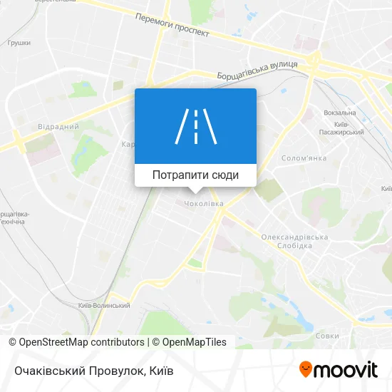 Карта Очаківський Провулок