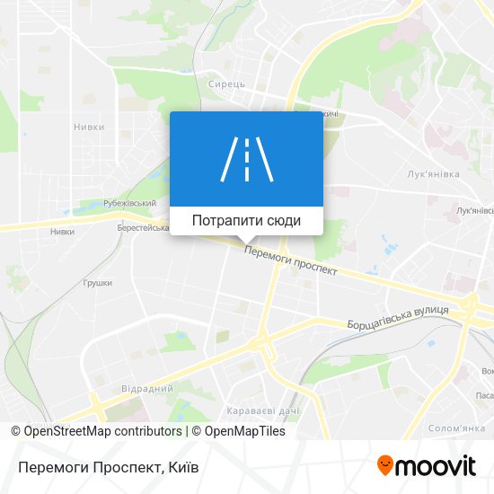 Карта Перемоги Проспект