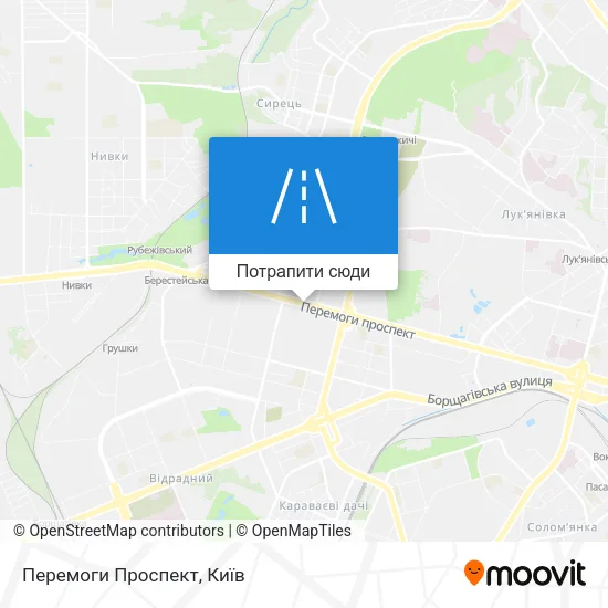 Карта Перемоги Проспект