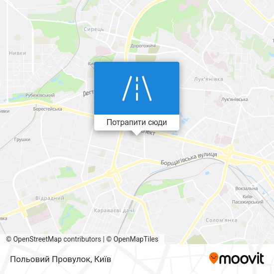 Карта Польовий Провулок