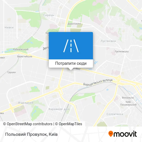 Карта Польовий Провулок