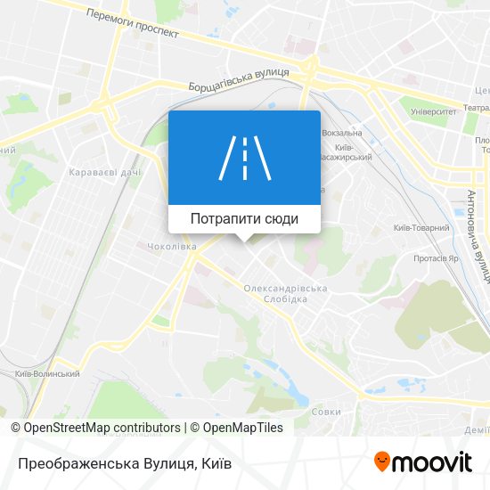 Карта Преображенська Вулиця