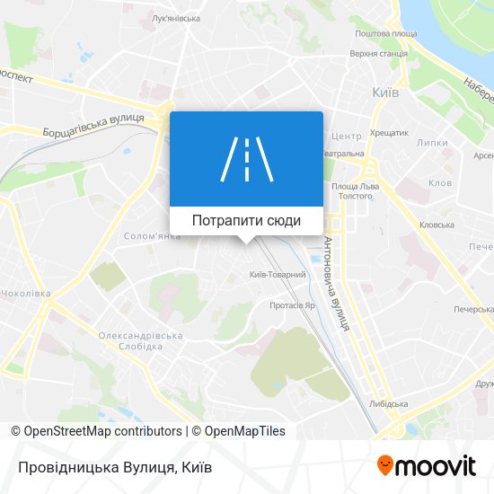 Карта Провідницька Вулиця