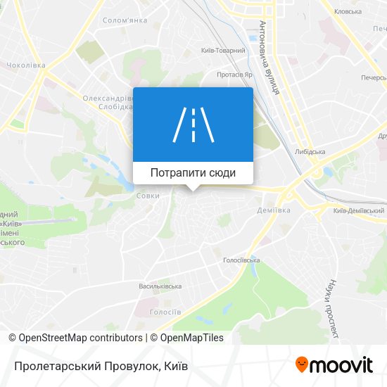 Карта Пролетарський Провулок