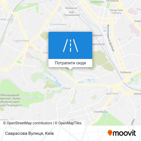 Карта Саврасова Вулиця