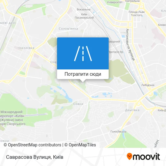Карта Саврасова Вулиця