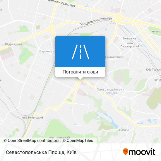 Карта Севастопольська Площа