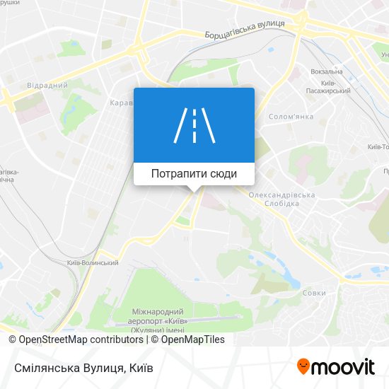 Карта Смілянська Вулиця