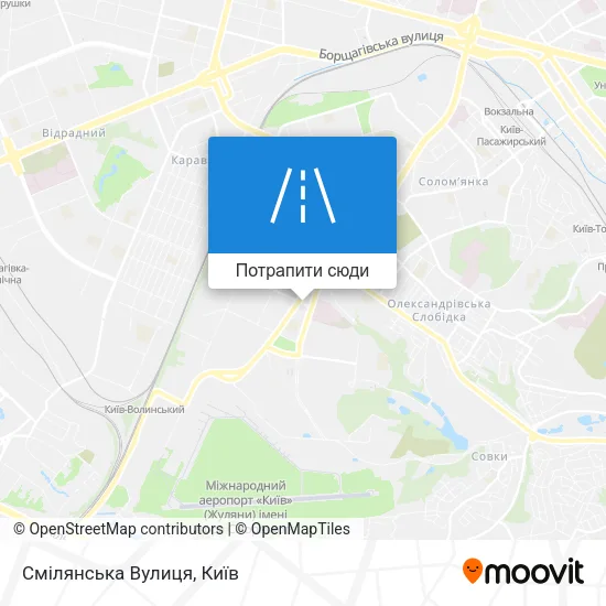 Карта Смілянська Вулиця