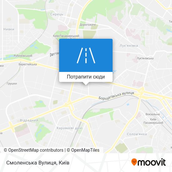 Карта Смоленська Вулиця