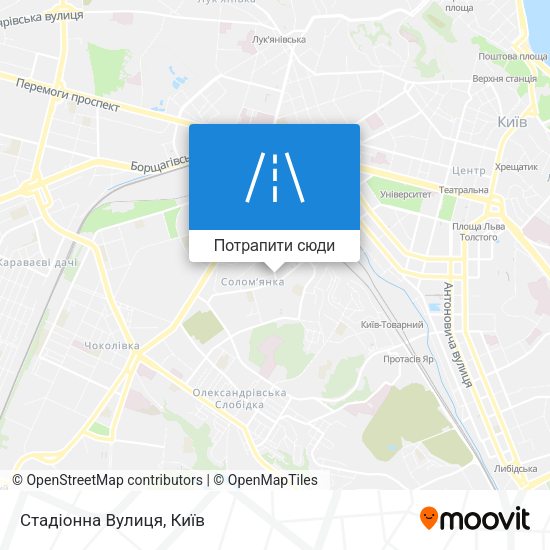 Карта Стадіонна Вулиця