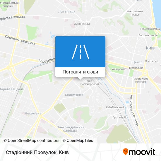 Карта Стадіонний Провулок