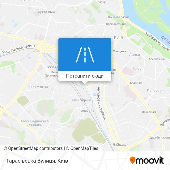 Карта Тарасівська Вулиця
