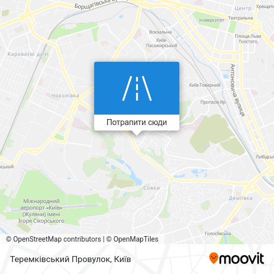 Карта Теремківський Провулок