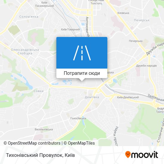 Карта Тихонівський Провулок