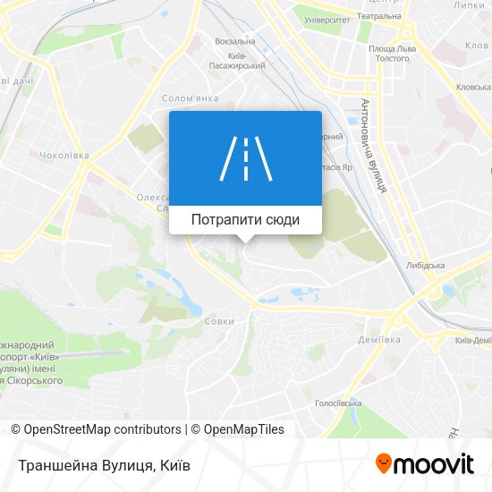 Карта Траншейна Вулиця
