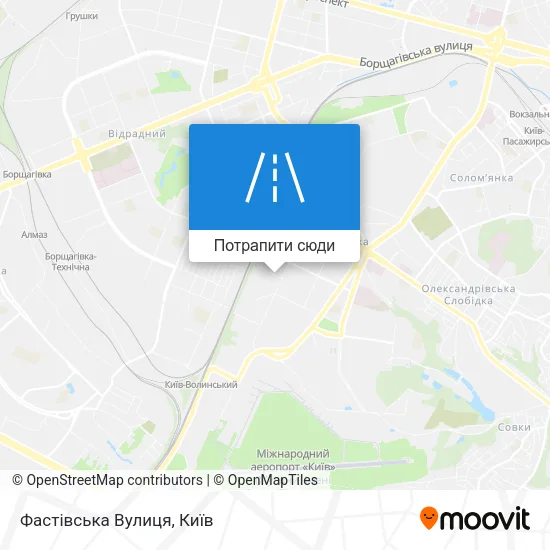 Карта Фастівська Вулиця