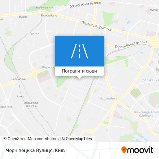 Карта Чернівецька Вулиця