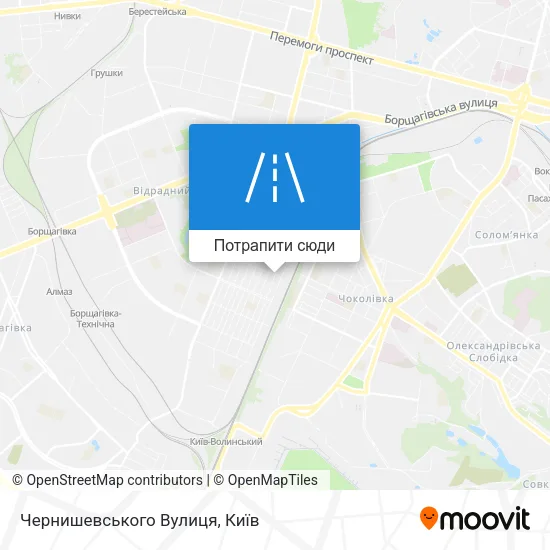 Карта Чернишевського Вулиця