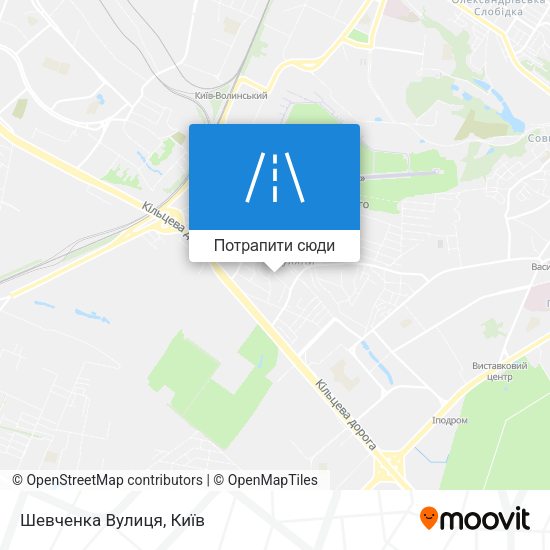 Карта Шевченка Вулиця
