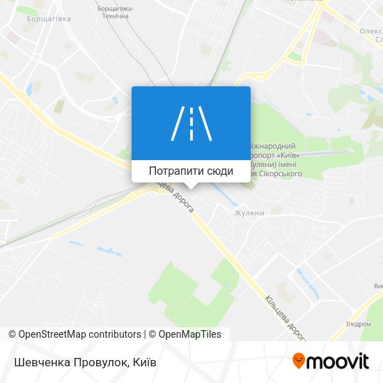 Карта Шевченка Провулок
