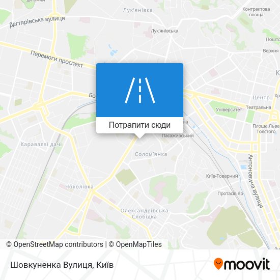 Карта Шовкуненка Вулиця