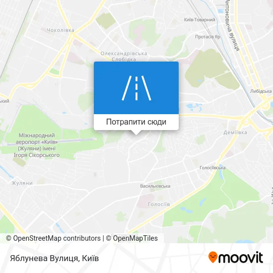 Карта Яблунева Вулиця