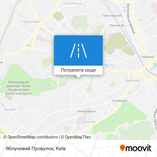 Карта Яблуневий Провулок