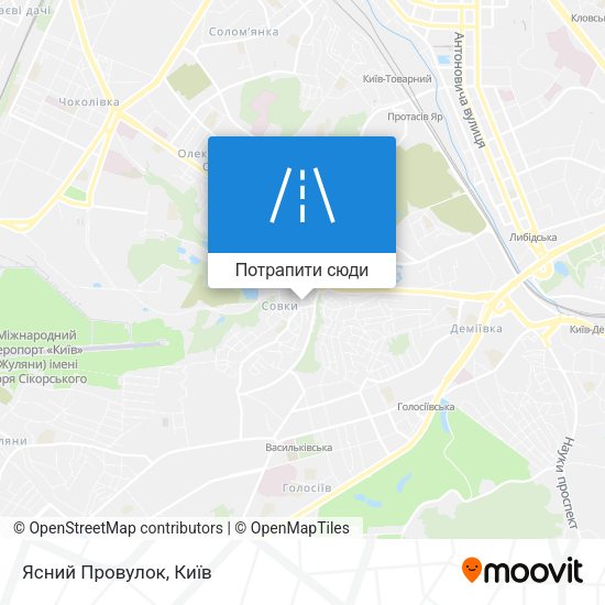 Карта Ясний Провулок