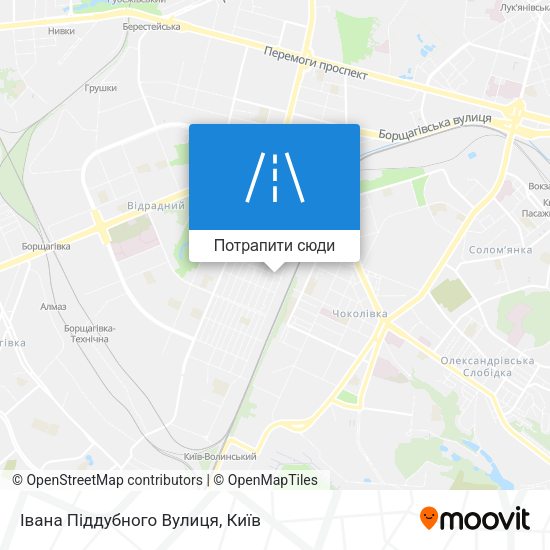 Карта Івана Піддубного Вулиця