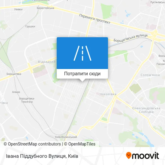 Карта Івана Піддубного Вулиця