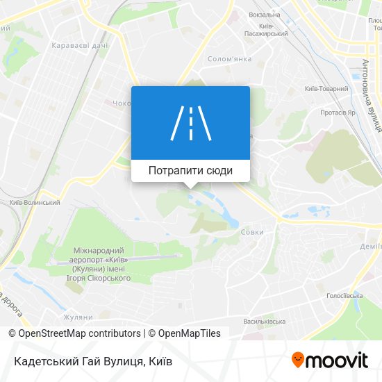 Карта Кадетський Гай Вулиця