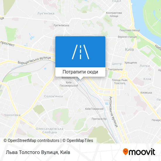 Карта Льва Толстого Вулиця