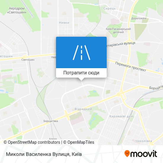 Карта Миколи Василенка Вулиця