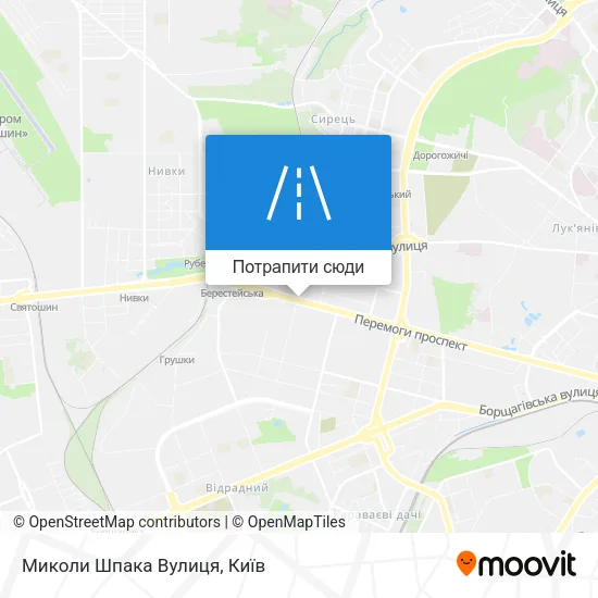 Карта Миколи Шпака Вулиця