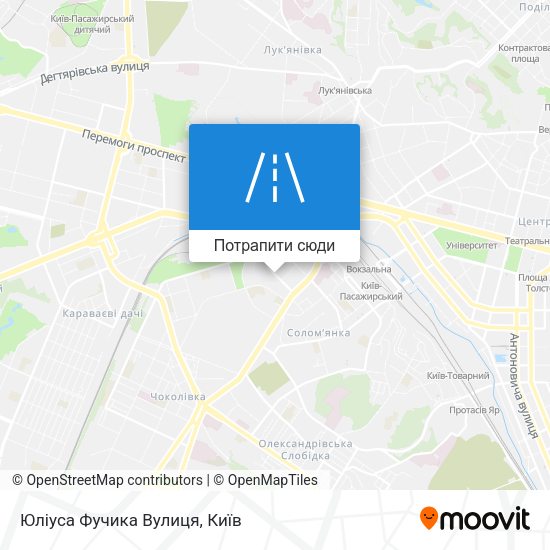 Карта Юліуса Фучика Вулиця
