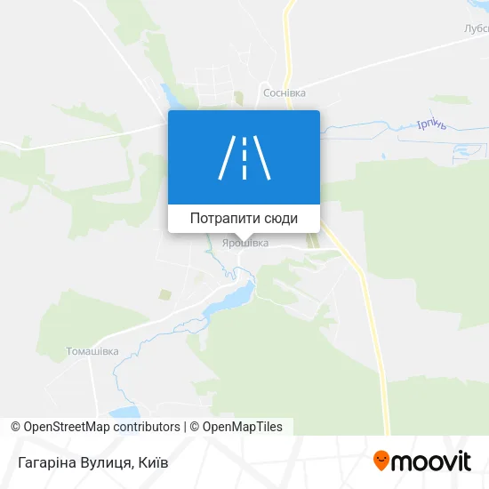 Карта Гагаріна Вулиця