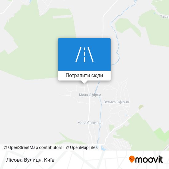Карта Лісова Вулиця