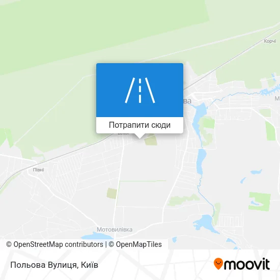 Карта Польова Вулиця