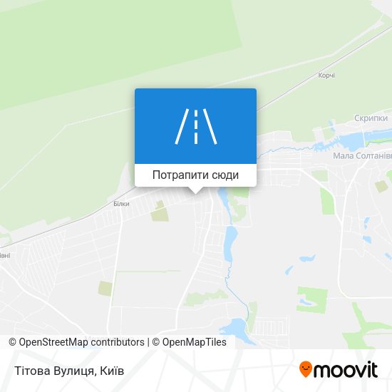 Карта Тітова Вулиця
