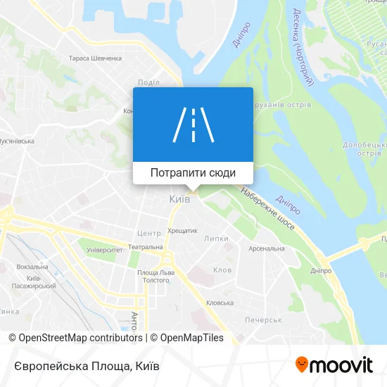 Карта Європейська Площа