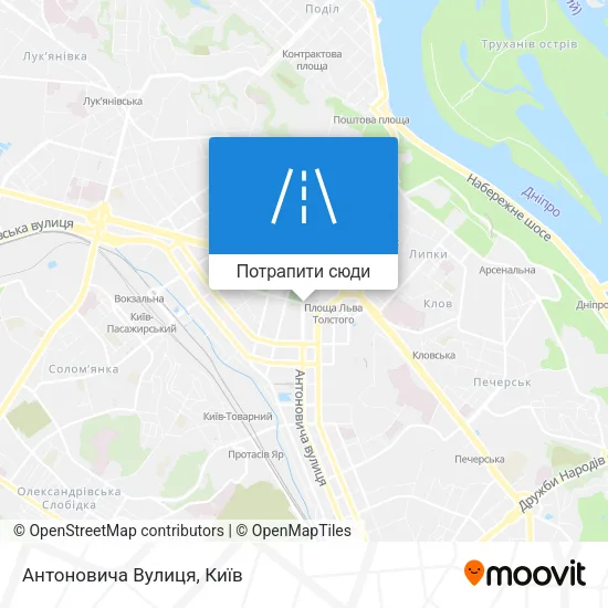 Карта Антоновича Вулиця