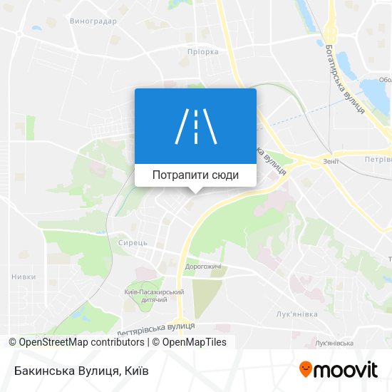 Карта Бакинська Вулиця