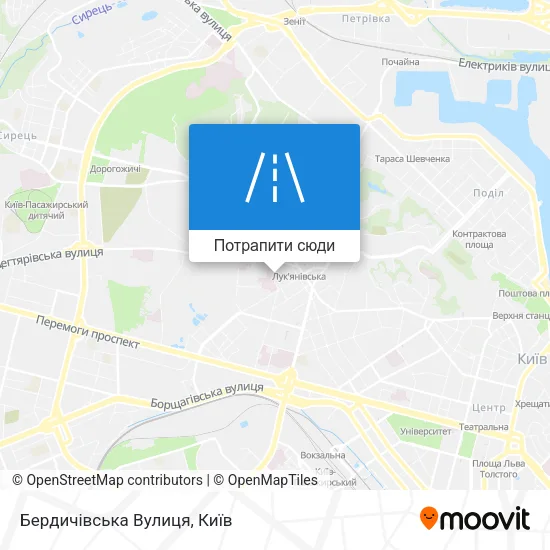 Карта Бердичівська Вулиця