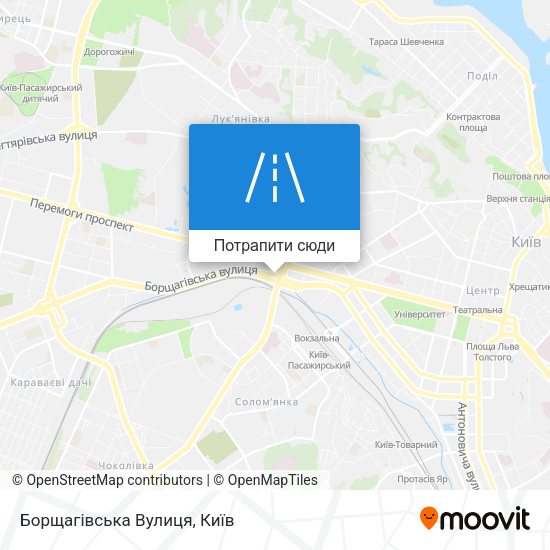 Карта Борщагівська Вулиця
