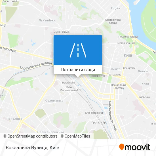 Карта Вокзальна Вулиця