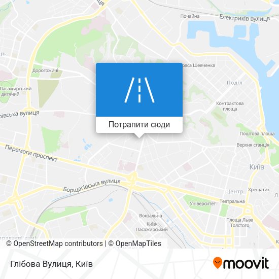 Карта Глібова Вулиця
