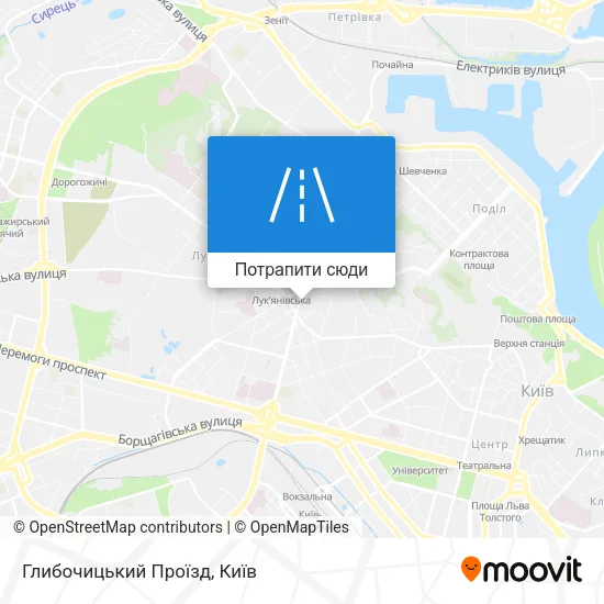 Карта Глибочицький Проїзд